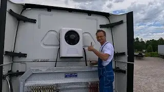 Semi truck APU+AC installation.