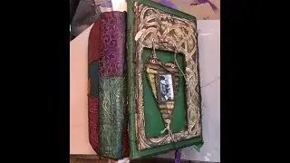 Brown Paper Bag Cover with Hinges  Altered Book