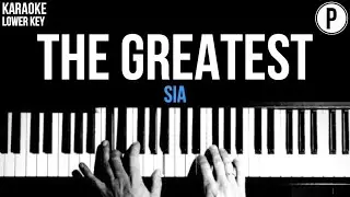 Sia - The Greatest Karaoke LOWER KEY Acoustic Piano Instrumental