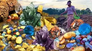 Finding Natural Gold, Diamond Amethyst. Diamonds, Quartz Crystal at the gold zone