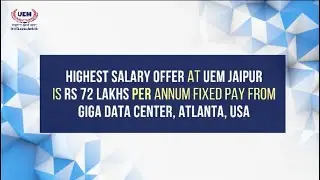 Placement News @ University of Engineering & Management ( UEM ), Jaipur