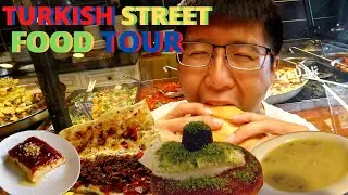 TURKISH STREET FOOD TOUR - AWARD WINNING MILK CAKE + DELICIOUS KOKOREC + KUNEFE in Ankara, Turkey!