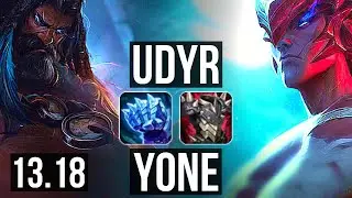 UDYR vs YONE (TOP) | 5/1/10, 1000+ games | KR Diamond | 13.18