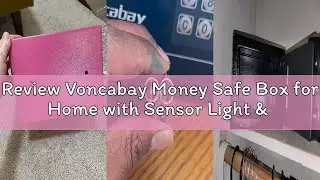 Review Voncabay Money Safe Box for Home with Sensor Light & Fireproof Money Bag - 0.23 Cubic Feet Se