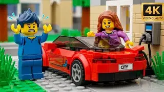 Электромобиль LEGO City: Зарядный кабель слишком короткий! 🔌🔋