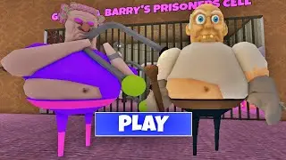 EVIL GRANDMA BARRY'S PRISON RUN! OBBY ALL JUMPSCARES  #roblox #gaming #2m