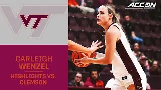 Virginia Tech's Carleigh Wenzel Highlights vs. Clemson