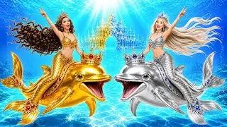 Gold Mermaid vs Silver Mermaid Challenge | Awesome Creative Challenge by Multi DO Smile