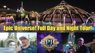 Epic Universe - All Portals Day and Night Footage! Fat Friendly Ride Tests! Food, Merch, and More!