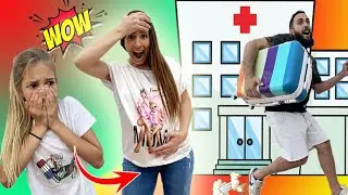 VAMOS AL HOSPITAL CON MAMÁ EMBARAZADA PORQUE ROMPE AGUAS - ¿NACERÁ SIETEMESINO? | Familia Amiguindy