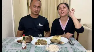 STEAK w/ MASHED POTATOES & BEEF SISIG Mukbang! | Couple's Dinner | Big Bites | OFW in Qatar