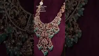 Designer Long Haram with Swarovskis || Pachi Work Bridal JewelleryII Devi Pavitra Gold & Diamonds