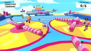 Corriendo en Tyle fall y Spin go round en Stumble Guys