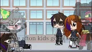 The afton kids go to school || Gacha skit