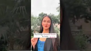 Psychology Entrance Exam In India🇮🇳
