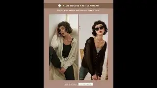 PIXIE HOODIE KNIT CARDIGAN