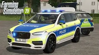 FS25 - Volvo XC90 POLIZEI - POLICE NEW CAR MOD for Farming Simulator 2025 ROLEPLAY