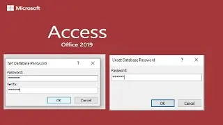 How to Set and unset password in MS access database