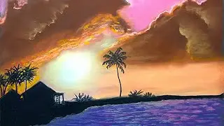 How to paint a sunset in soft pastels | Soft pastels tutorial