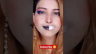 I am trying two different lip color same time, see resulth #ack/#viral #trending #makeup #reel