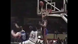 Dennis Rodman Sends Patrick Ewing's Layup Into Orbit