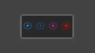 Glowing Animated Social Media Buttons with HTML & CSS