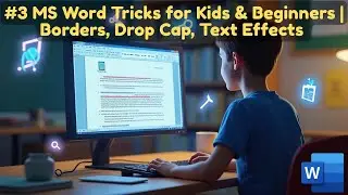 #11 MS Word Tricks for Kids & Beginners | Borders, Drop Cap, Text Effects