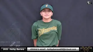 2025 Hailey Barrera 3.5 GPA Athletic Outfielder Softball Recruiting Video, Warriors Academy McDonald