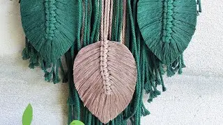 Tutorial Macrame Daun | Macrame Feather | Tutorial Macrame Pemula
