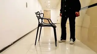 KECAN Multi-Color Cat Ear Design Plastic Chair