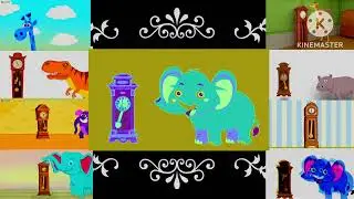 Hickory Dickory Dock 🐘🦓🦛||Zebra,Elephant and Hippo|| Thermogram Effects + Color Burn Blending