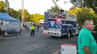 Parsippany rescue and recovery units leaving Parsippany fire department wetdown 