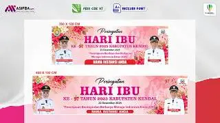 🌸✨ Bikin Desain Banner Peringatan Hari Ibu Tahun 2025 di CorelDRAW - Siap Edit dan Cetak Spanduk!