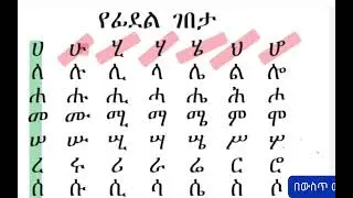 ሀ ሁ ሂ ሃ ሄ ህ ሆ ---ፐ ፑ ፒ ፓ ፔ ፕ ፖ