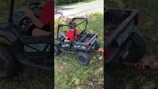Big Side by Side Pulling Mini Jeep! #dadlife #familyfriendly #kids #jeepenthusiast