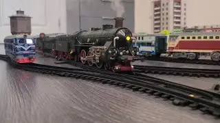 Модель Баварского паровоза S 3/6 (BR-18) и электровоз SS7C для железной дороги AOLE