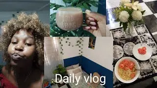 Productive vlog/daily life of an introvert kenyan girl living alone/getting my hair done/cooking#how