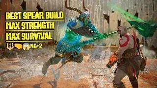 Max Strength Survival Best Spear Build 🔱🥶😱 GOW Ragnarok | 4K | NG+2