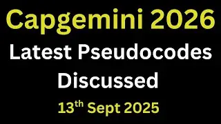 Capgemini Technical Assessment Questions Pseudocodes | Pseudocode Questions For capgemini 2026