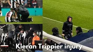 Kieran Trippier injury vs Aston villa spotted on crutches as major blow for Newcastle injury fears