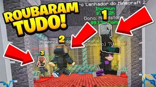 ⭐Minecraft : 3 players vieram me roubar ao mesmo tempo!!