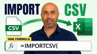 Excel IMPORTCSV Function: Import CSV Data with One Formula