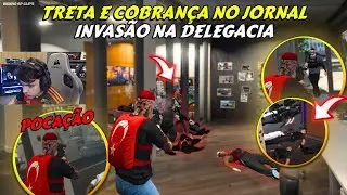 TRETA E COBRANÇA NO JORNAL HYPE | TROPA INVADE A DELEGACIA | TROCAÇÃO COM A PM - BKINHO RP CLIP'S