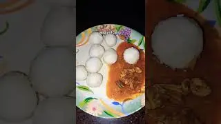 smooth rice ball and chicken gravy 😋 ##youtubeshorts ##