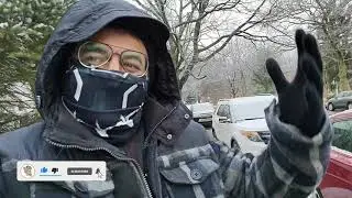 First Snow Fall In New York 2021 |  Sam's World Vlog