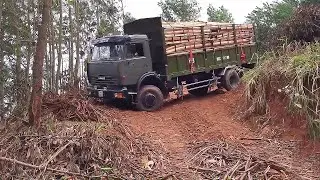 KAMAZ, Logging Truck, Military Truck, Intruder Dangerous Extreme off road Driving Skills