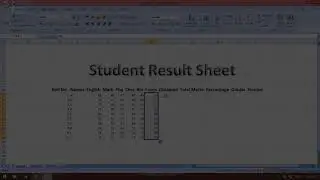Result Sheet in excel | Ms Excel in hindi urdu Complete