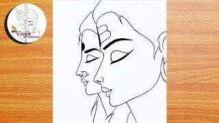 Shiv Parvati Drawing | Shivratri Drawing | Easy Drawing | Mahadev and Mata Parvati Drawing