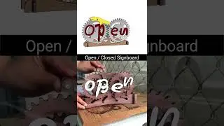 Open / Closed Signboard #mechanism #engineering #prototype #gear #3ddesign | Engineering in Action🔥