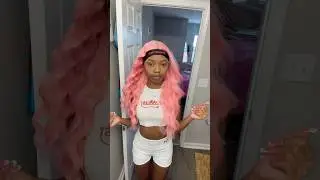 Pink Wig Install😳😍 #shorts #hairstyle #explore